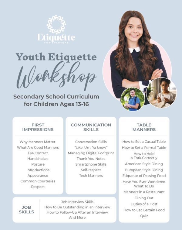 Youth Etiquette Workshop - Image 3